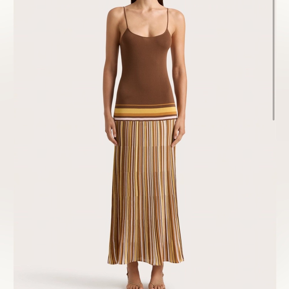 Faithfull the Brand Citara Maxi Dress Cocoa (Size XS)